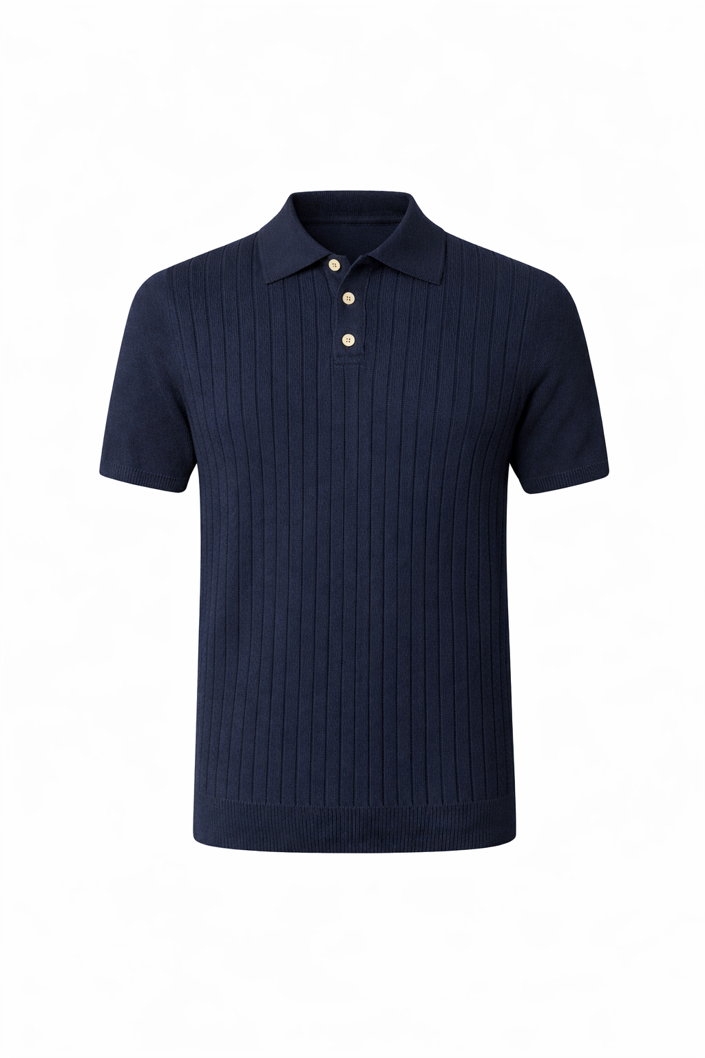 Knitted Polo Shirt Navy Blue